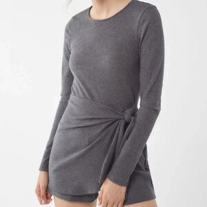 Urban Outfitters Gloria Ribbed Knit Skort Romper